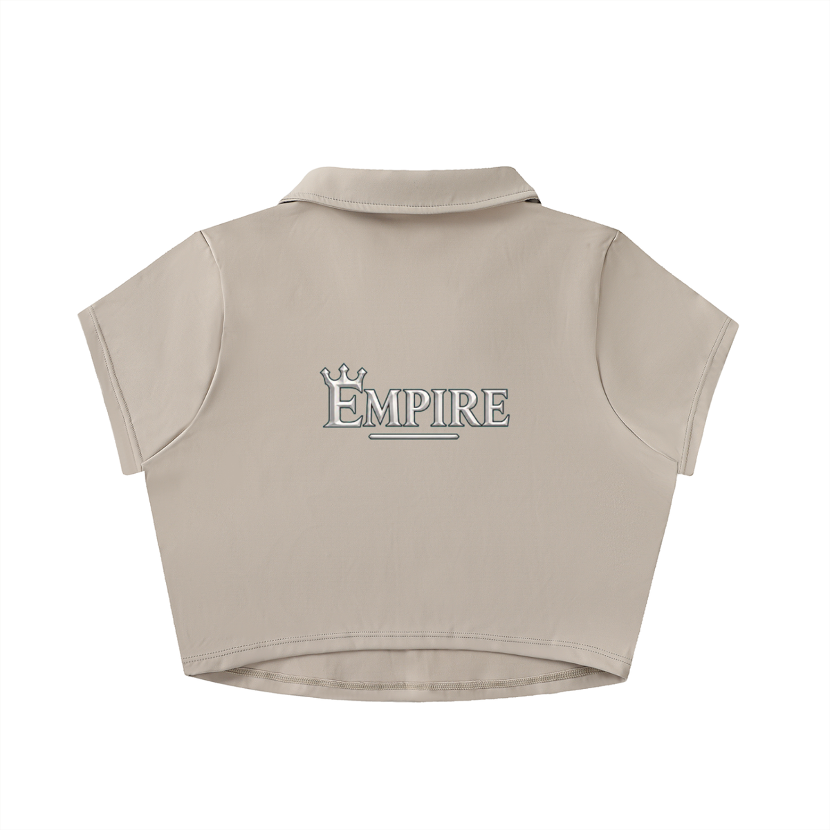 EMPIRE Women's V-Neck Crop Top — Graphite Crowned