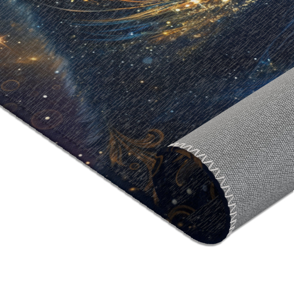 EMPIRE Mystic Cat Area Rug — Blue Galaxy Feline Decor