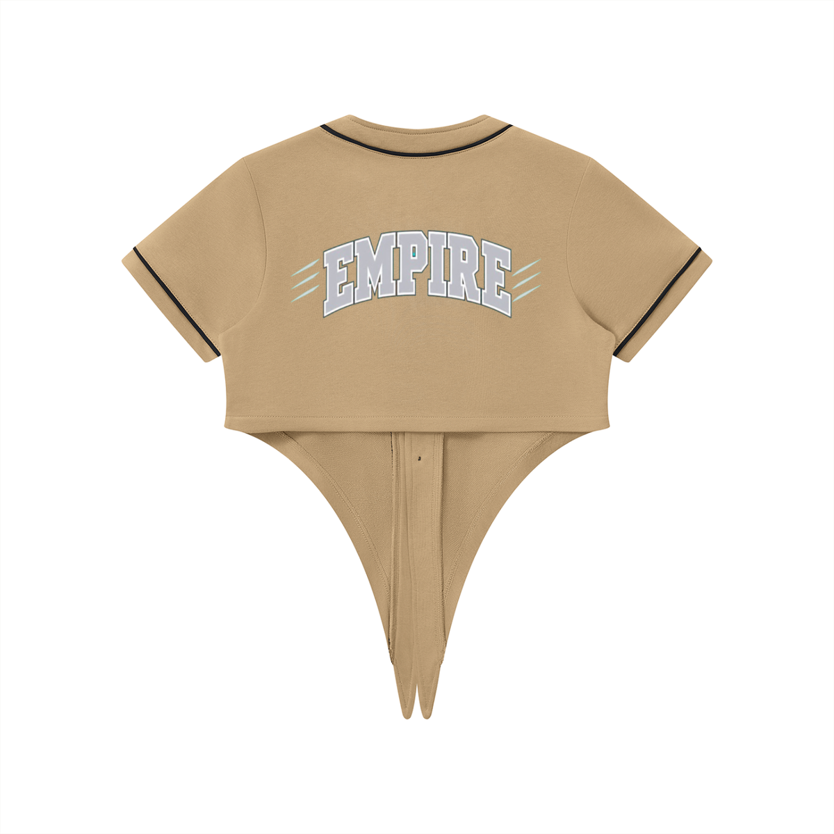 EMPIRE Women's Cropped Baseball Jersey — Silver Signature