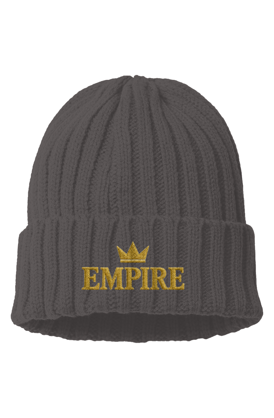 Sustainable Cable Knit Beanie men embroidery