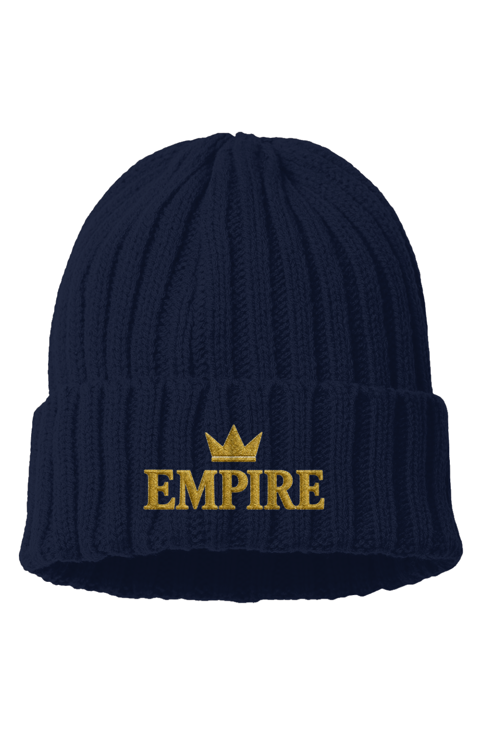 Sustainable Cable Knit Beanie men embroidery