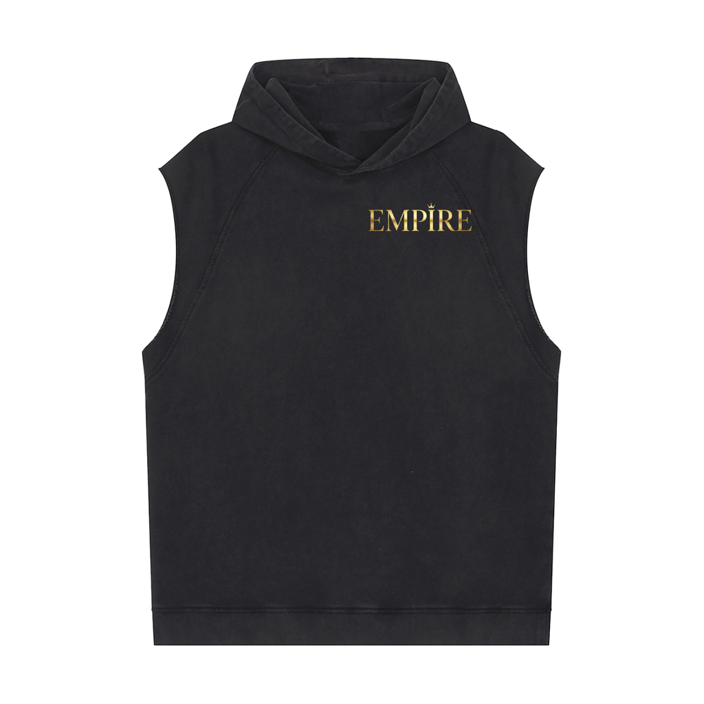 EMPIRE Men Sleeveless Hoodie — Snow Washed Collection