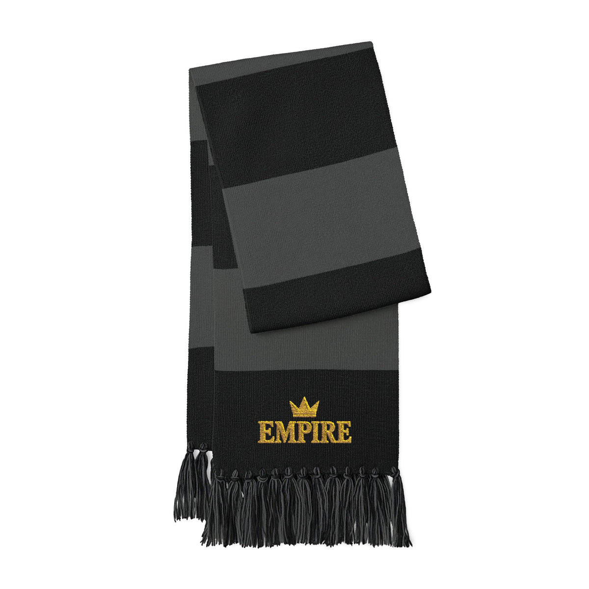 EMPIRE Men's Fringed Scarf — Empire gold crown