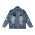 EMPIRE Men’s Vintage-Wash Zip Denim Jacket — Empire Flight Raven