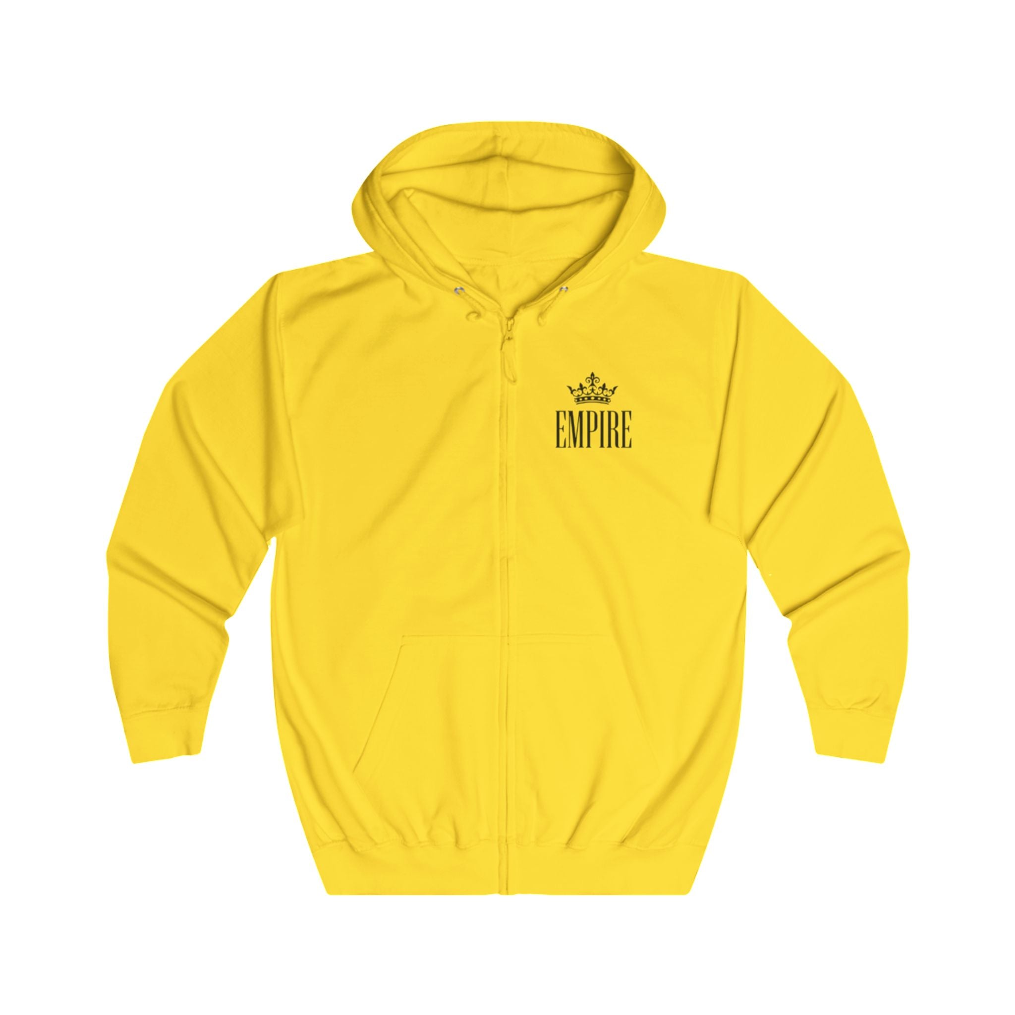 EMPIRE Crown Rose Full Zip Hoodie — Elegant Women's Hoodie