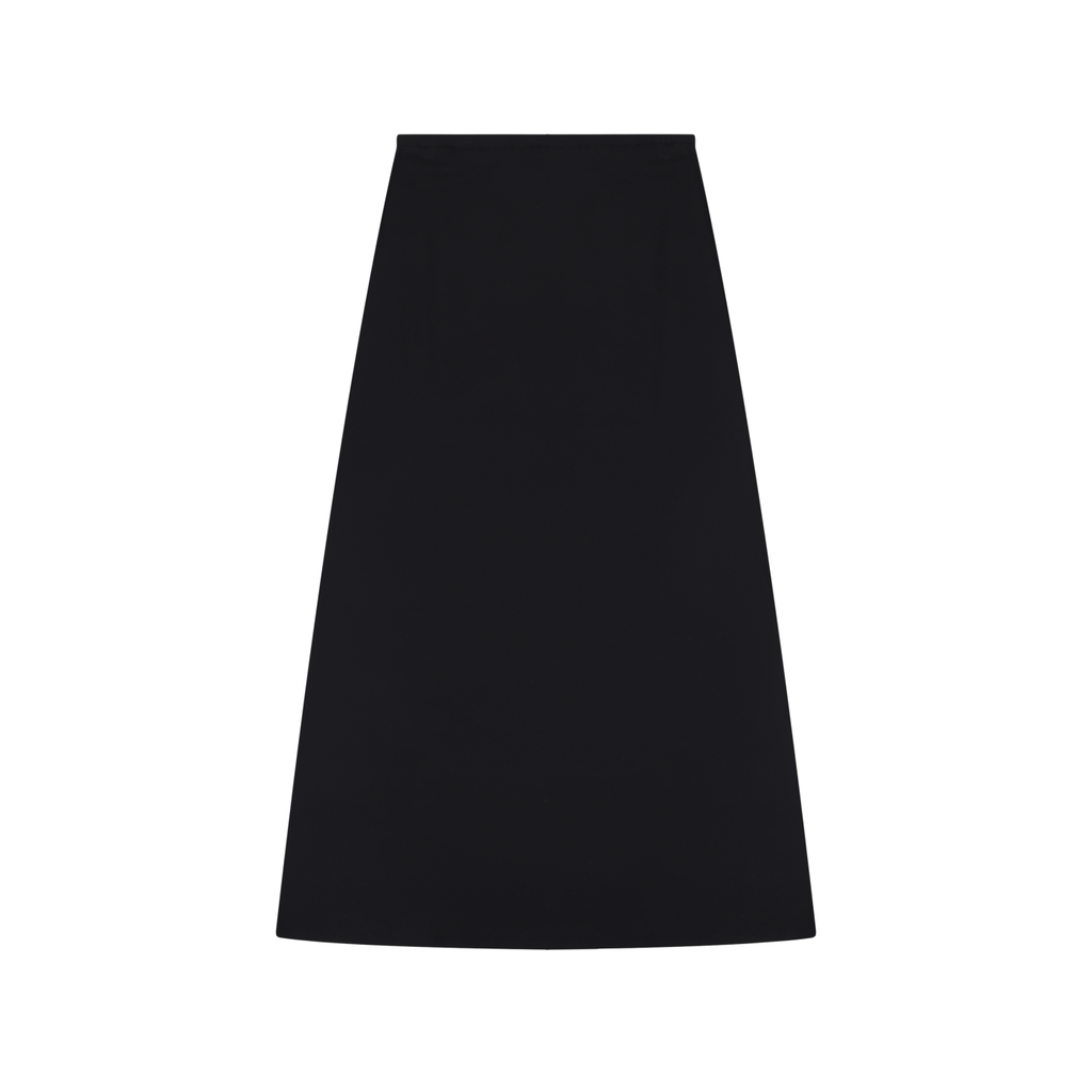 EMPIRE Solid Color Knit Maxi Skirt — Draped Authority