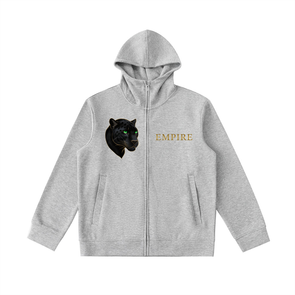EMPIRE Men’s High-Neck Zip-Up Hoodie — Obsidian Panther
