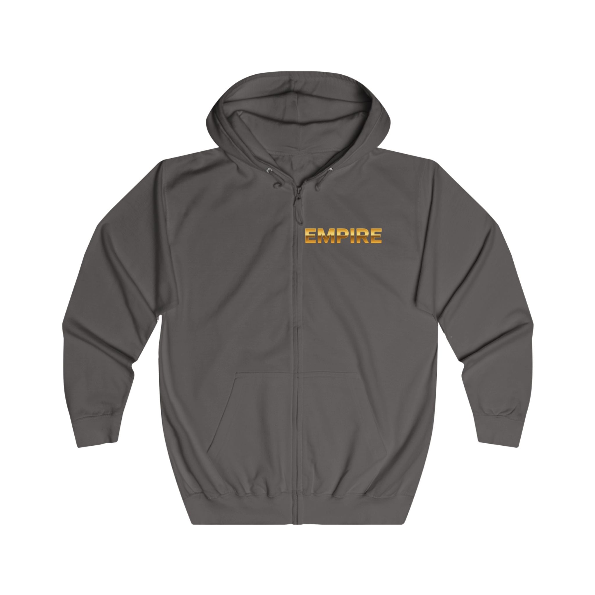 EMPIRE Crown Ornate Full Zip Hoodie — Premium Men's Elegant Streetwear