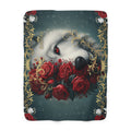EMPIRE Gothic Wolf Sherpa Blanket — Red Roses Romantic Luxury Throw