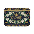EMPIRE Bath Mat — Gold Crown & White Roses Floral Design