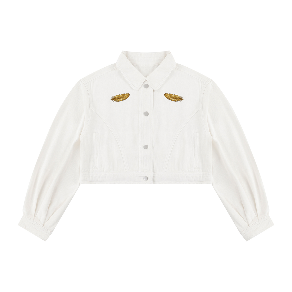 EMPIRE Women's Short Cotton Denim Jacket — Empire Golden Quills