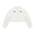 EMPIRE Women's Short Cotton Denim Jacket — Empire Golden Quills
