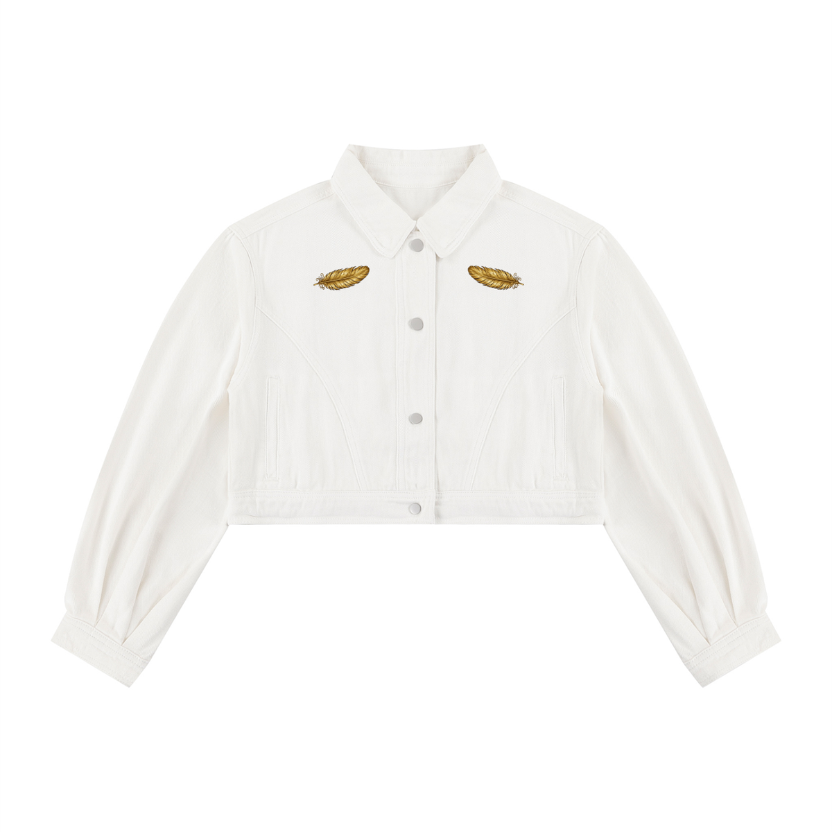 EMPIRE Women's Short Cotton Denim Jacket — Empire Golden Quills