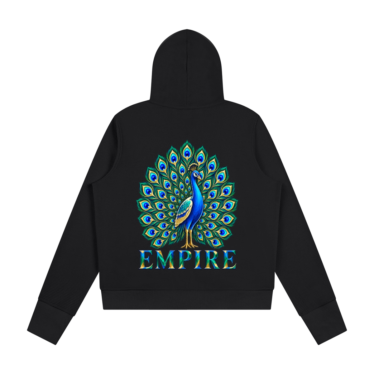 EMPIRE Women's Waffle Full-Zip Hoodie — Empire Midnight Peacock