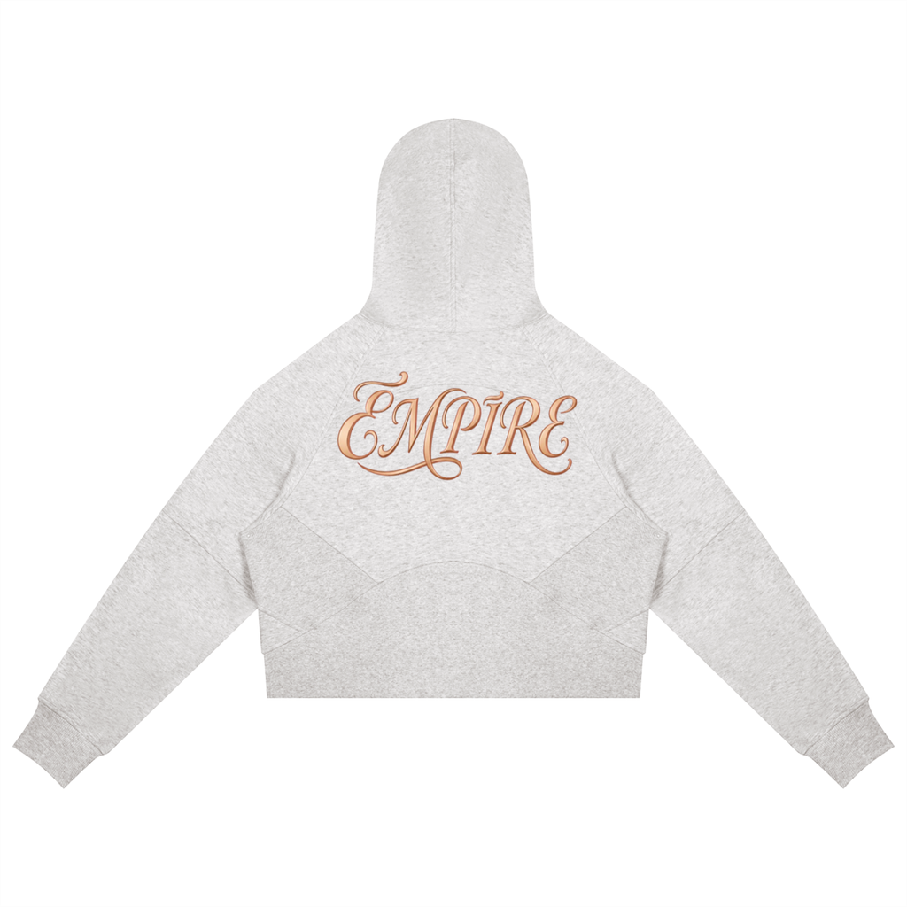 EMPIRE Women's Cropped Zip-Through Hoodie