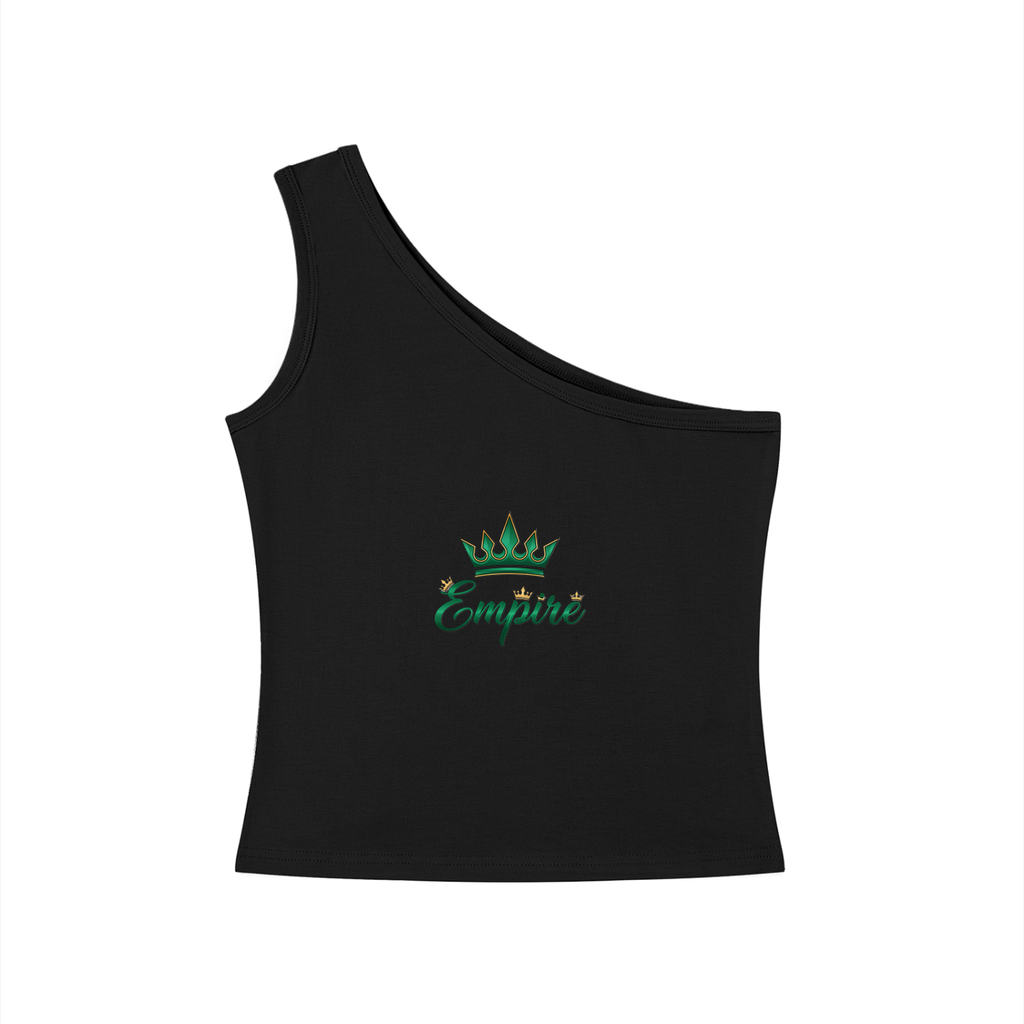 EMPIRE One-Shoulder Crop Top — Asymmetric Edge
