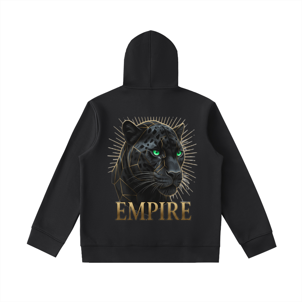 EMPIRE Men’s High-Neck Zip-Up Hoodie — Obsidian Panther
