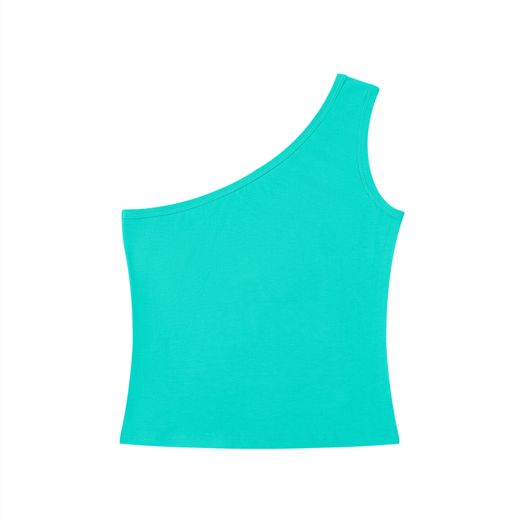 EMPIRE One-Shoulder Crop Top — Asymmetric Edge
