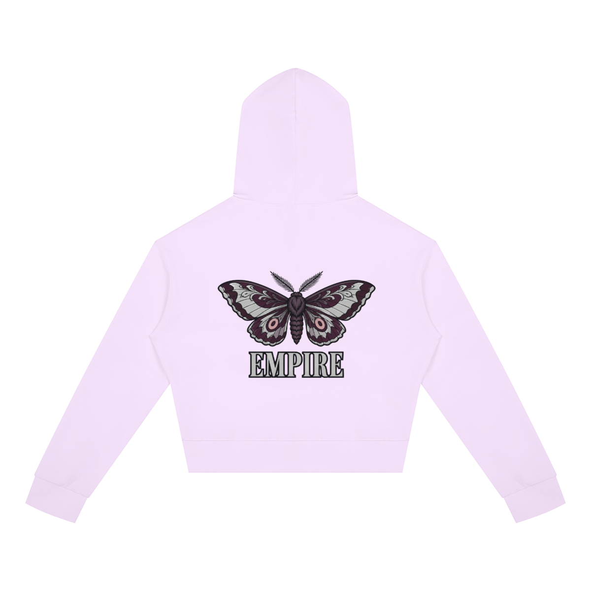EMPIRE Women's Short Full-Zip Hoodie — Empire Velvet Moth