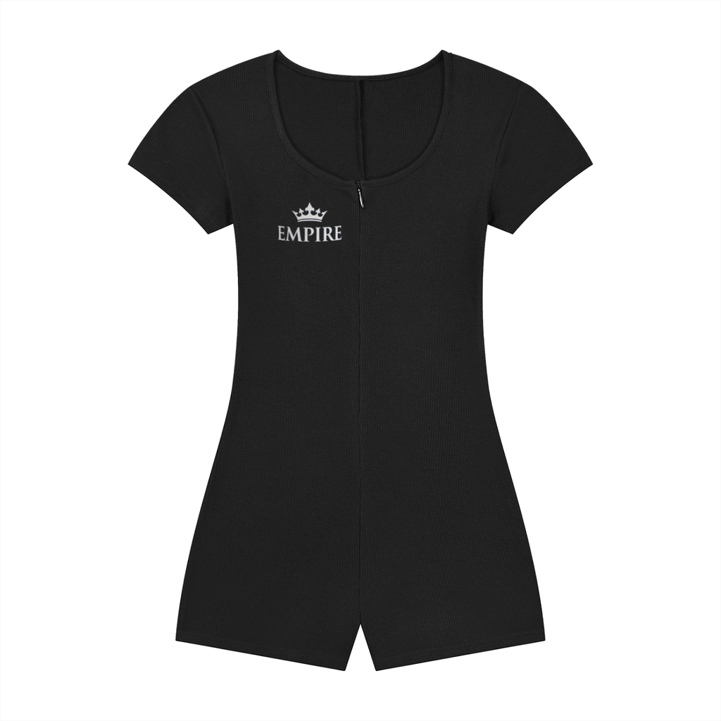 EMPIRE Cape Tie-Waist Romper — Draped Authority