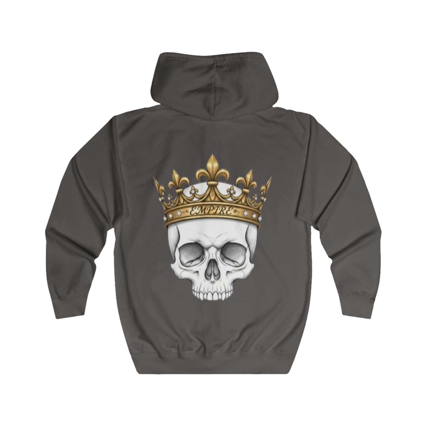 EMPIRE Skull Crown Full Zip Hoodie — Bold Women's Edgy Hoodie