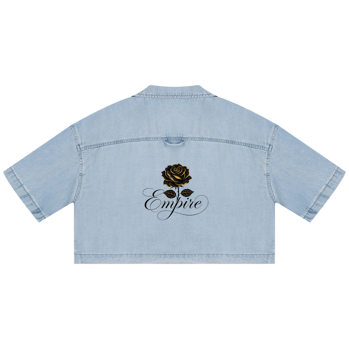 EMPIRE Vintage Wash Boxy Cropped Shirt — Effortless Edge