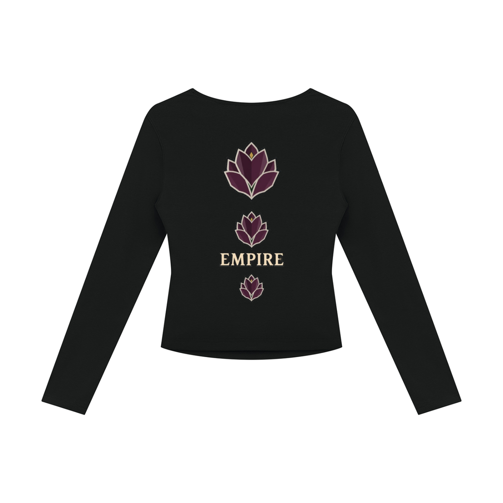 EMPIRE Women's Ruched Square-Neck Top — Empire Onyx Bloom