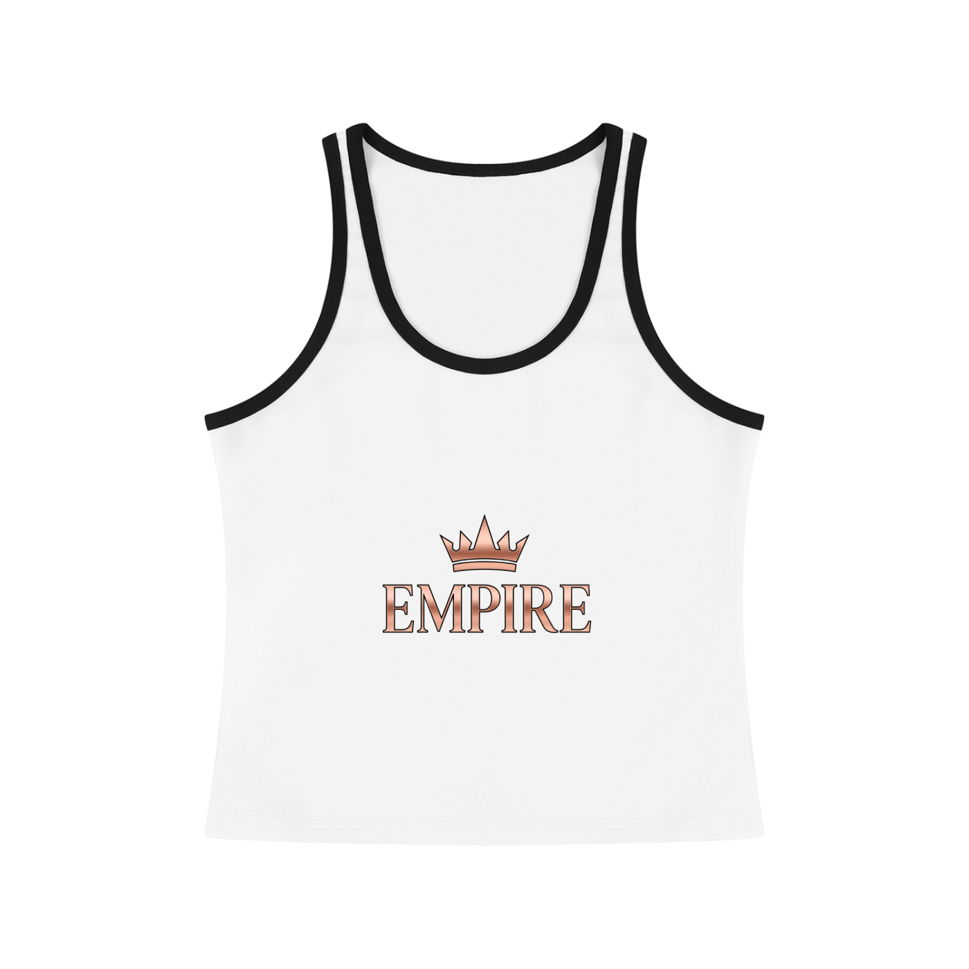 EMPIRE Color Block Cropped Tank Top — Bold Contrast
