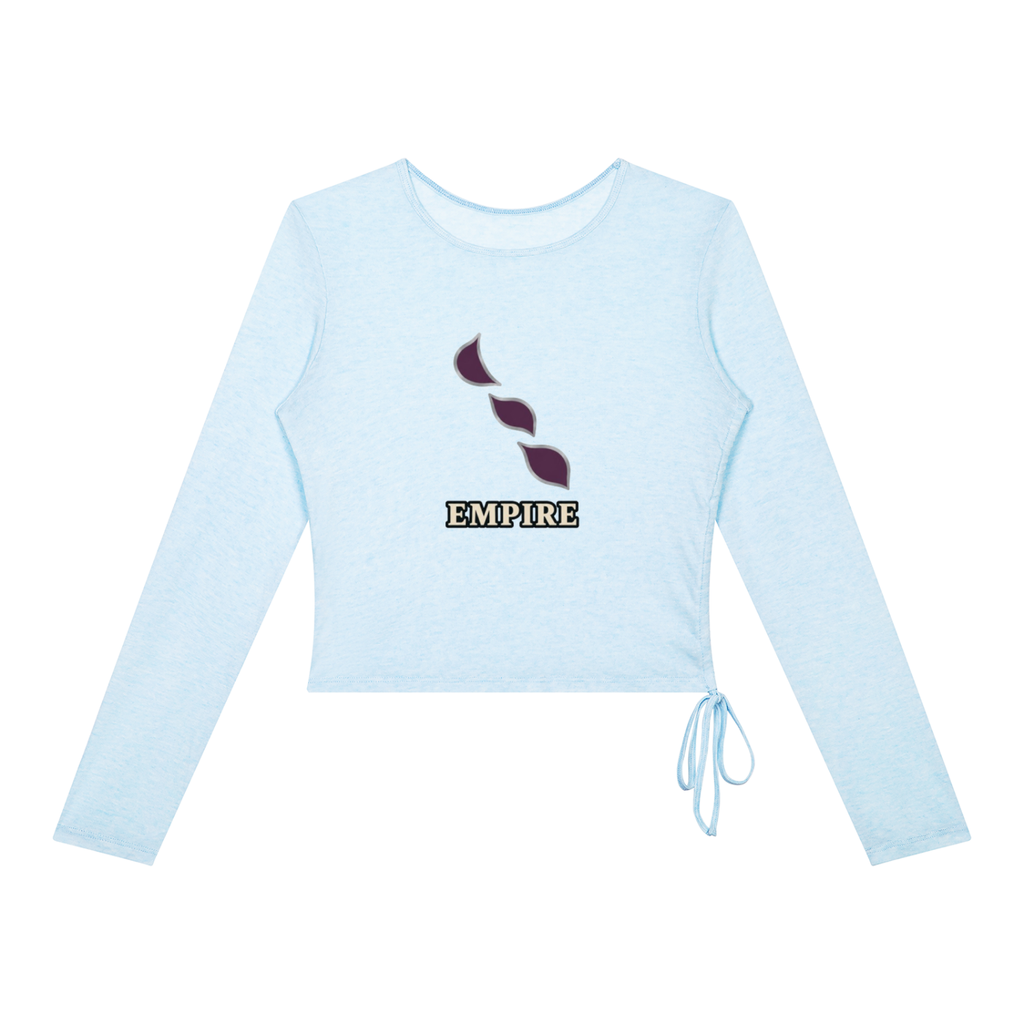 EMPIRE Women's Ruched Long-Sleeve Top — Empire Halo Petals