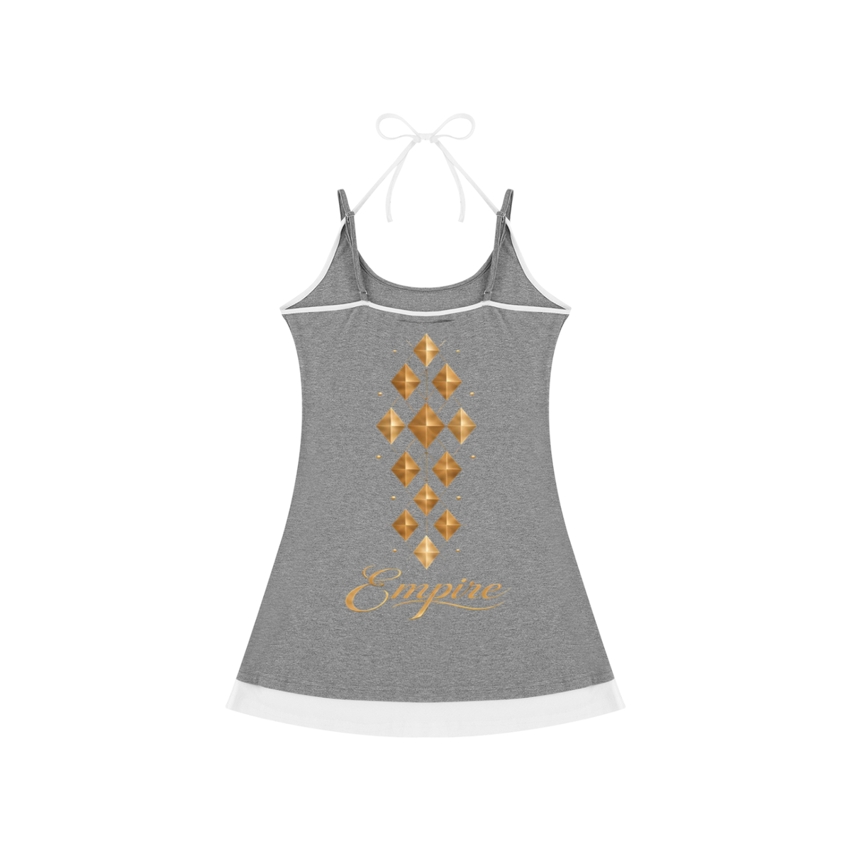 EMPIRE Women's Short Sleeveless Dress — Gold Facets