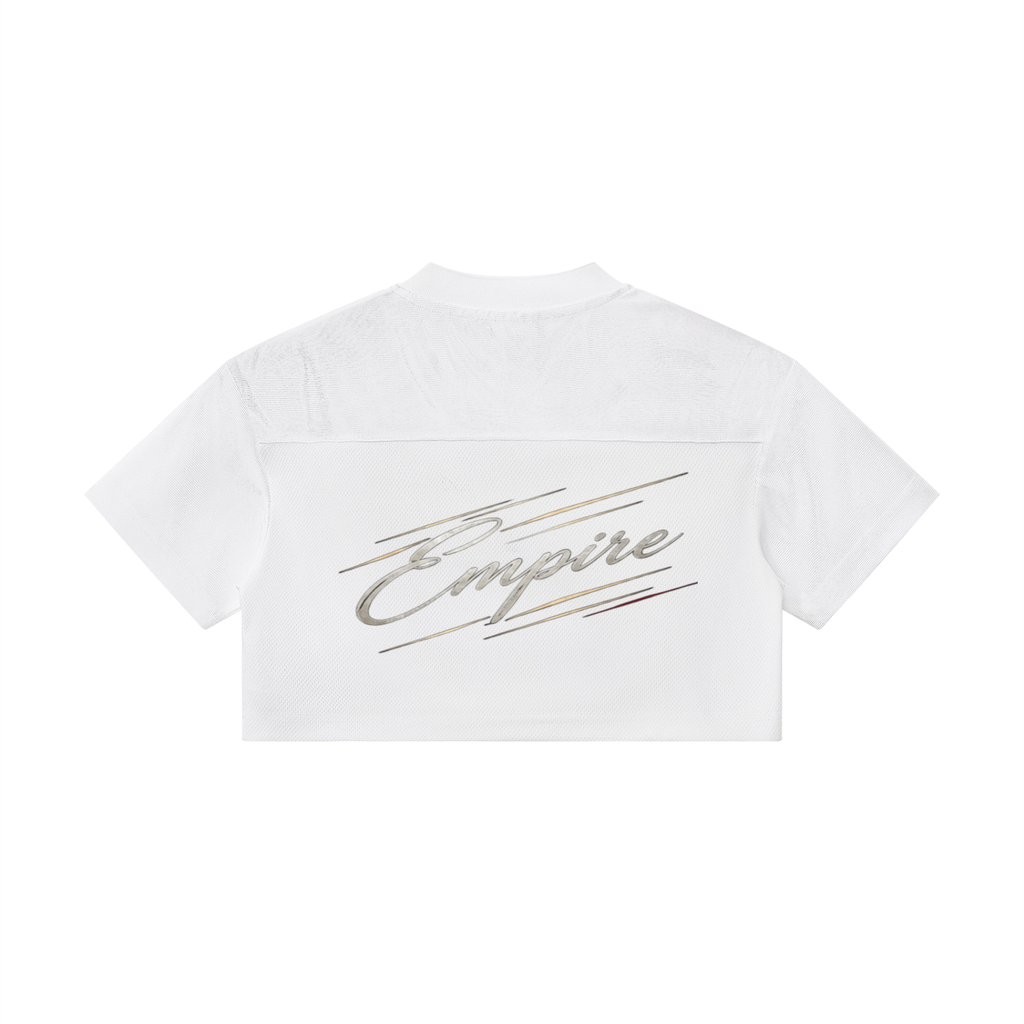 EMPIRE Women's Cropped V-Neck Jersey — Courtline Signature