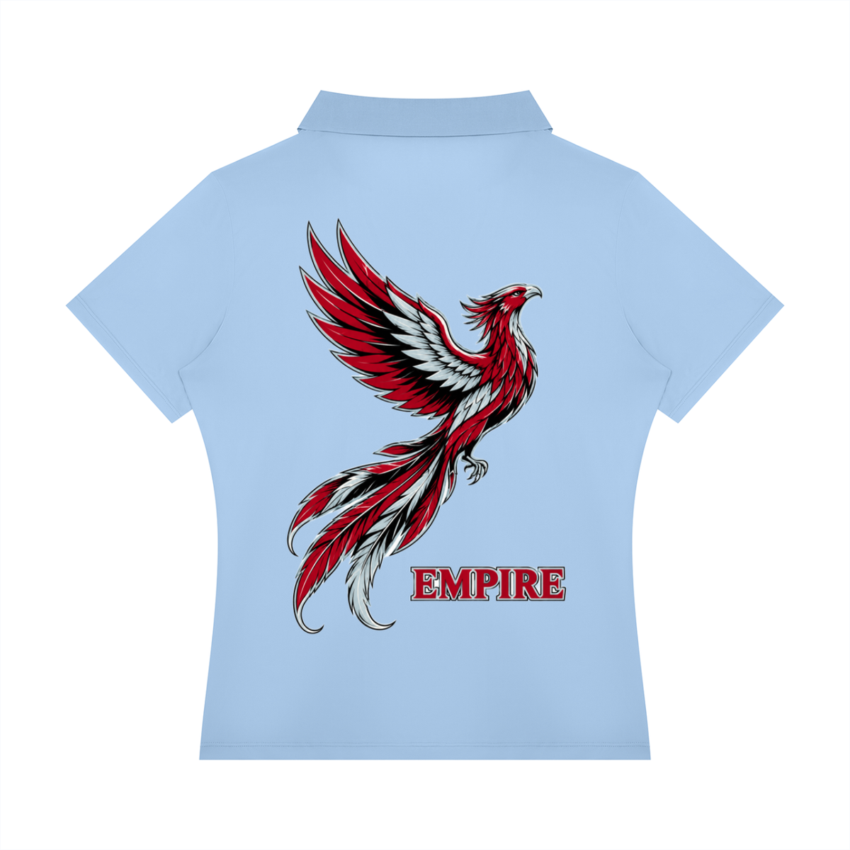 EMPIRE Women's Colour-Block Short-Sleeve Polo — Empire Crimson Phoenix