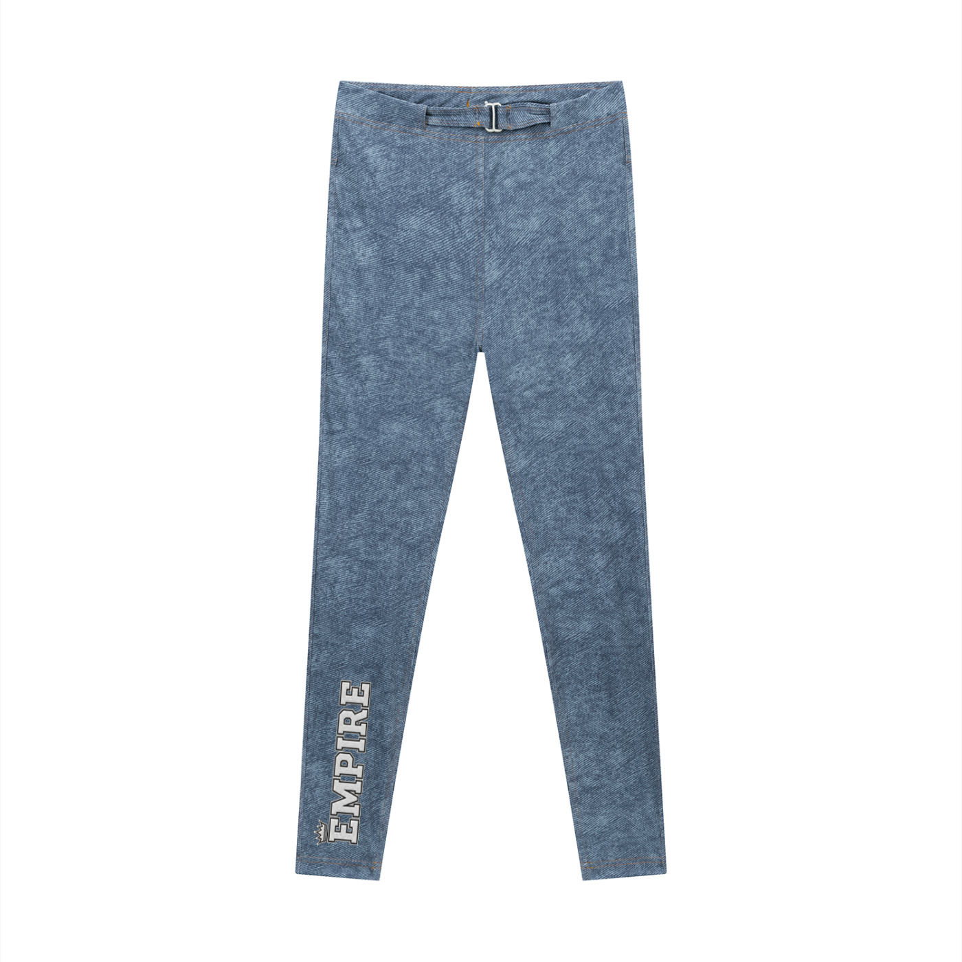 EMPIRE Faux Denim Zip-Fly Leggings — Premium Women's Streetwear