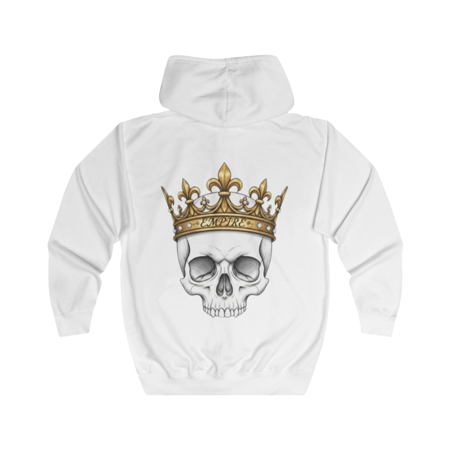 EMPIRE Skull Crown Full Zip Hoodie — Bold Women's Edgy Hoodie