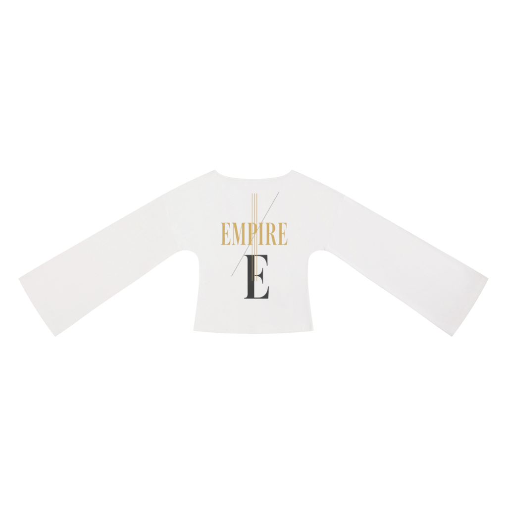 EMPIRE Women's V-Neck Bell-Sleeve Top