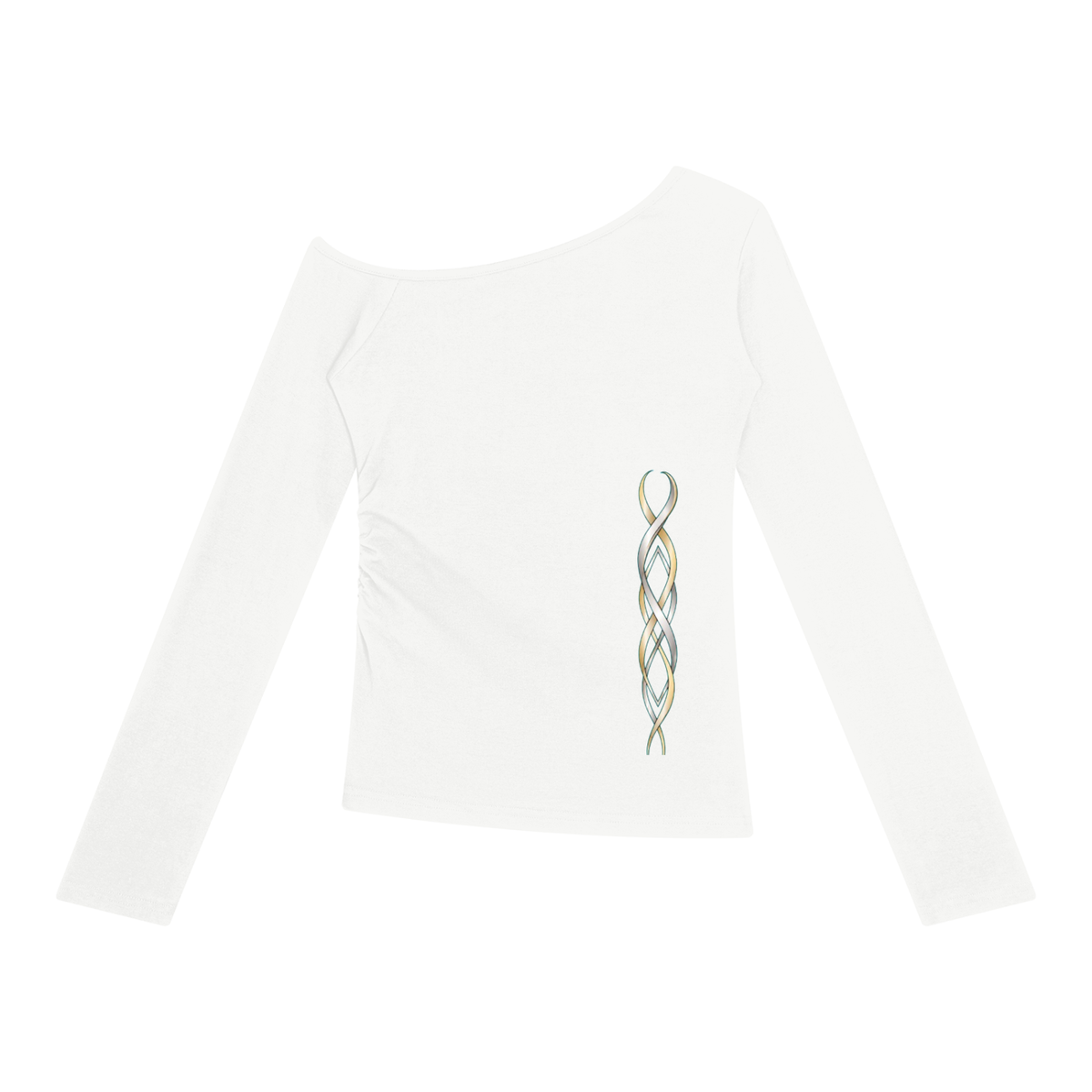 EMPIRE Women's Off-Shoulder Long-Sleeve Top — Carbon Filament