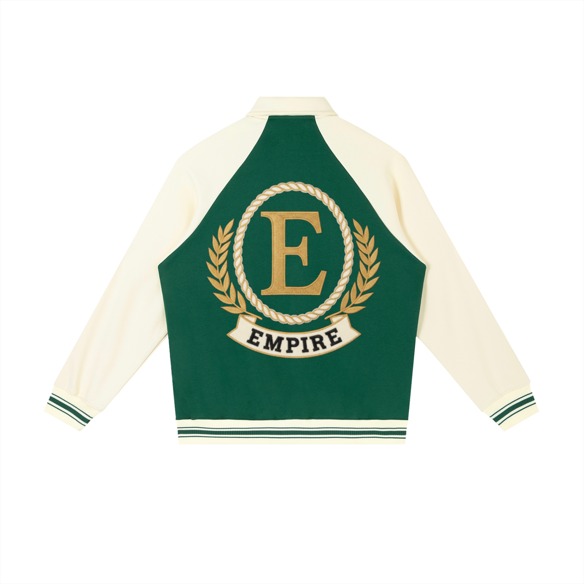EMPIRE Men’s Contrast Raglan-Sleeve Baseball Jacket — Private Club