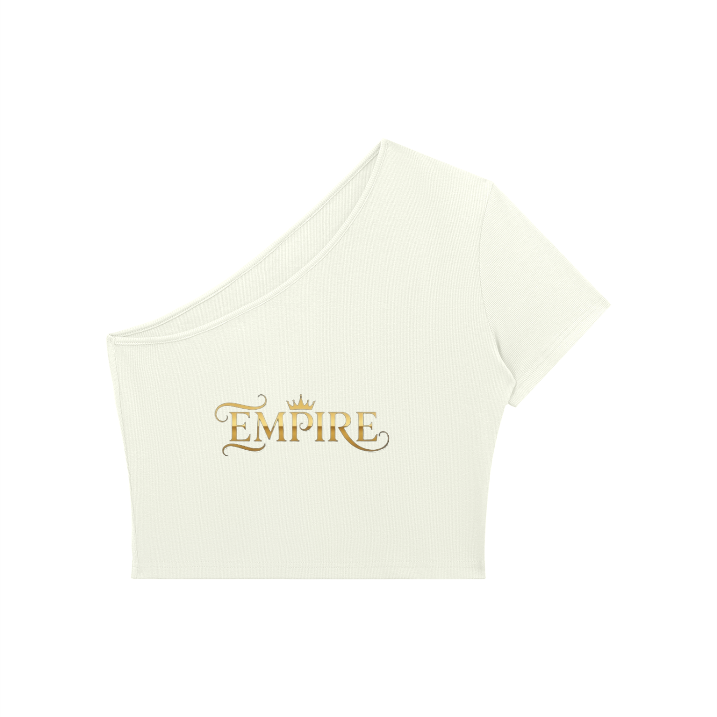 EMPIRE One-Shoulder Crop T-Shirt — Premium Women's Streetwear