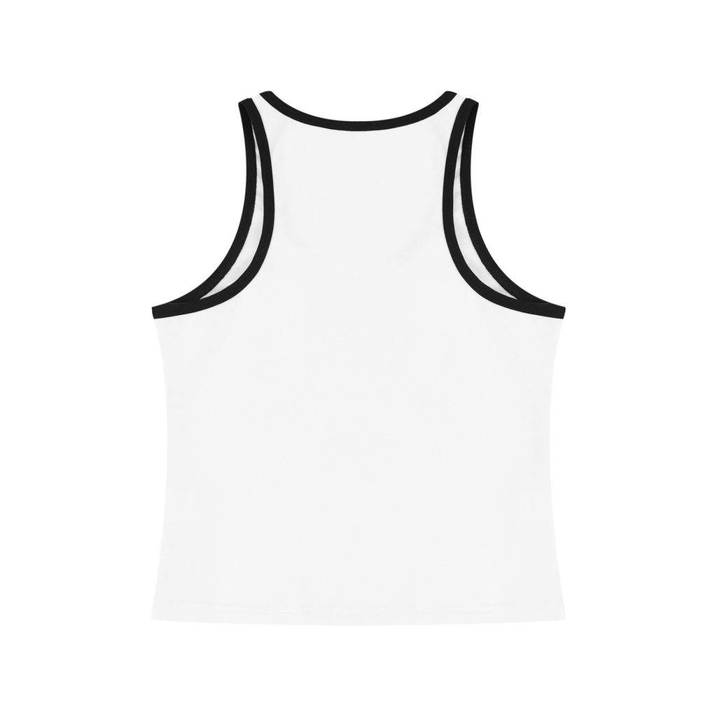 EMPIRE Color Block Cropped Tank Top — Bold Contrast