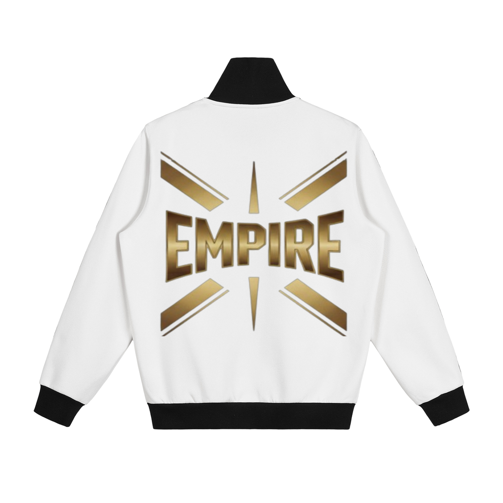 EMPIRE Men’s Contrast Side-Stripe Fleece Track Jacket — Track Signature