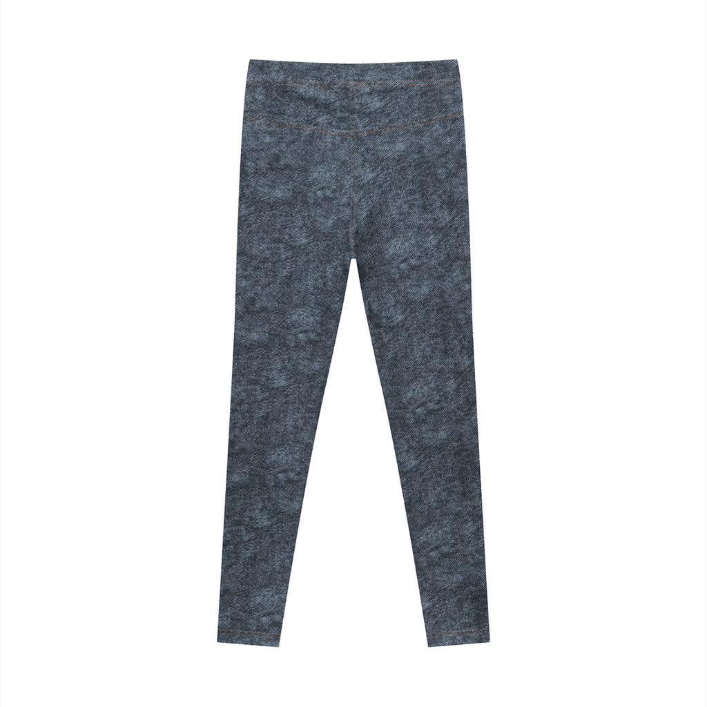 EMPIRE Faux Denim Zip-Fly Leggings — Premium Women's Streetwear