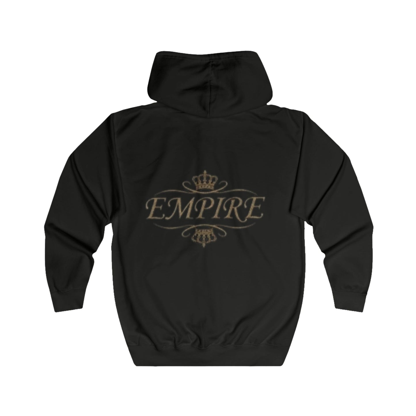 EMPIRE Crown Ornate Full Zip Hoodie — Premium Men's Elegant Streetwear