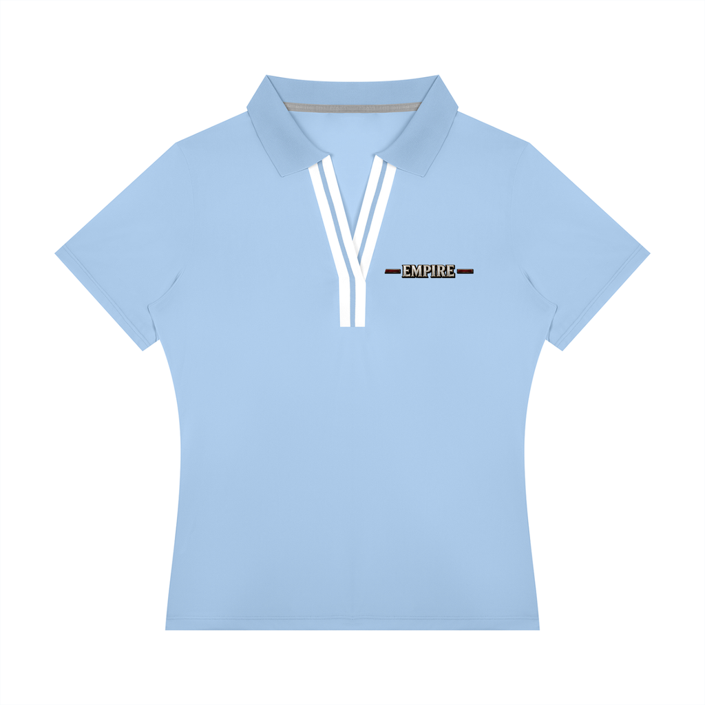 EMPIRE Women's Colour-Block Short-Sleeve Polo — Empire Crimson Phoenix