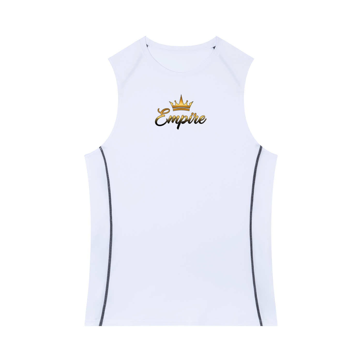 EMPIRE Slim-Fit Topstitch Tank Top — Clean Lines