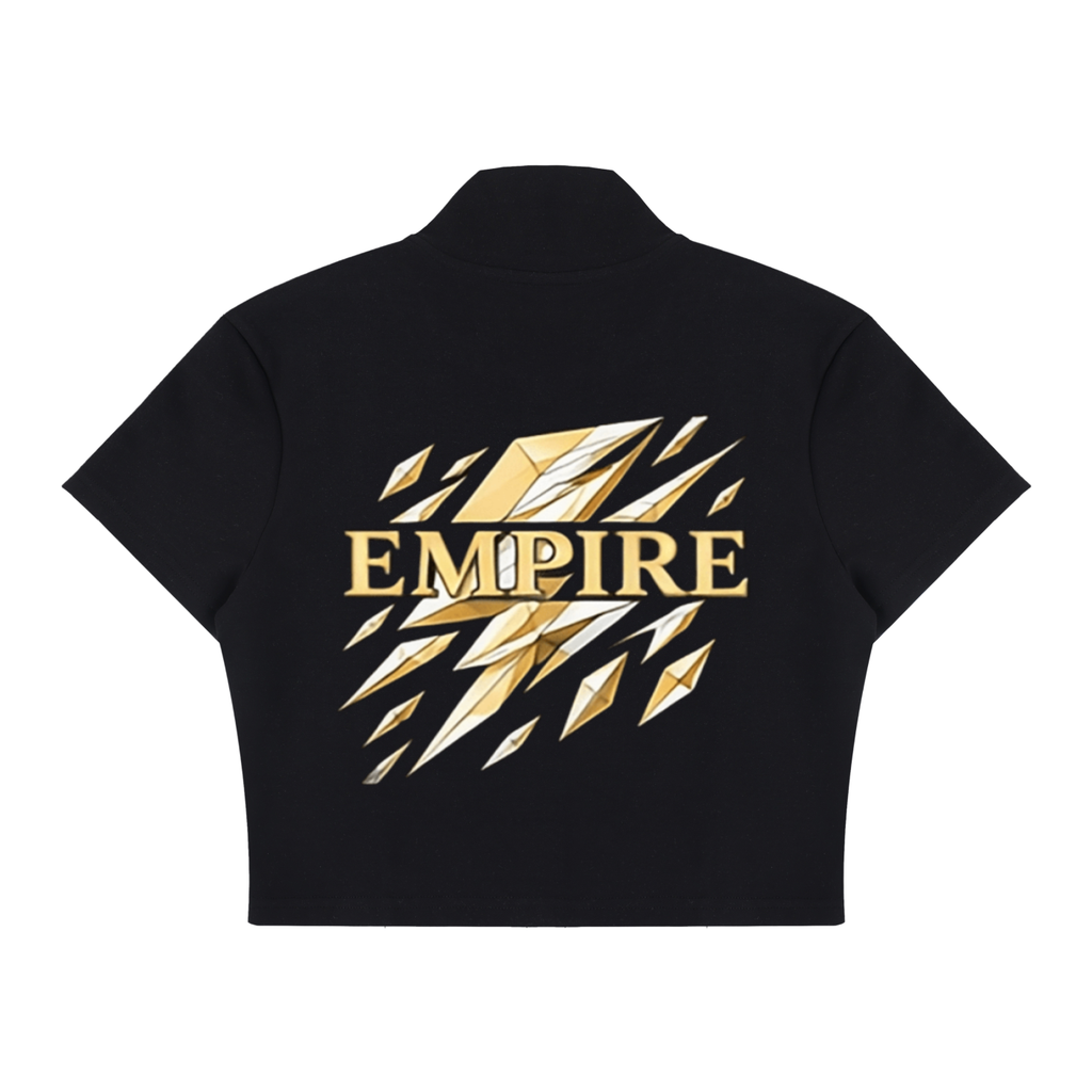 EMPIRE Women's Cropped Full-Zip Top — Voltage Prism