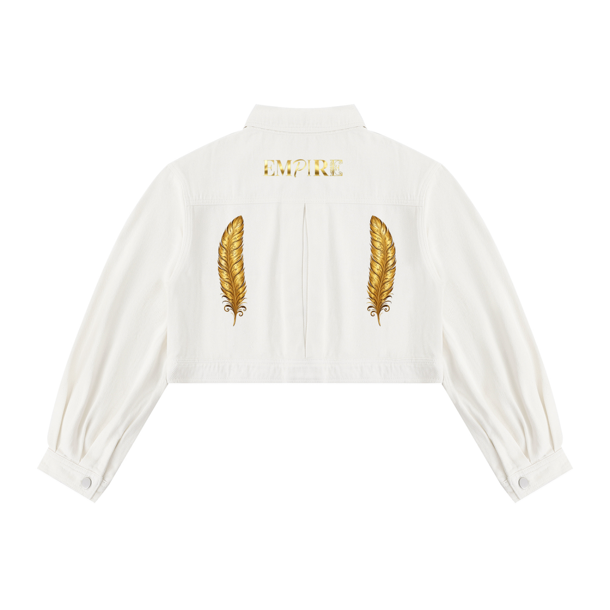 EMPIRE Women's Short Cotton Denim Jacket — Empire Golden Quills
