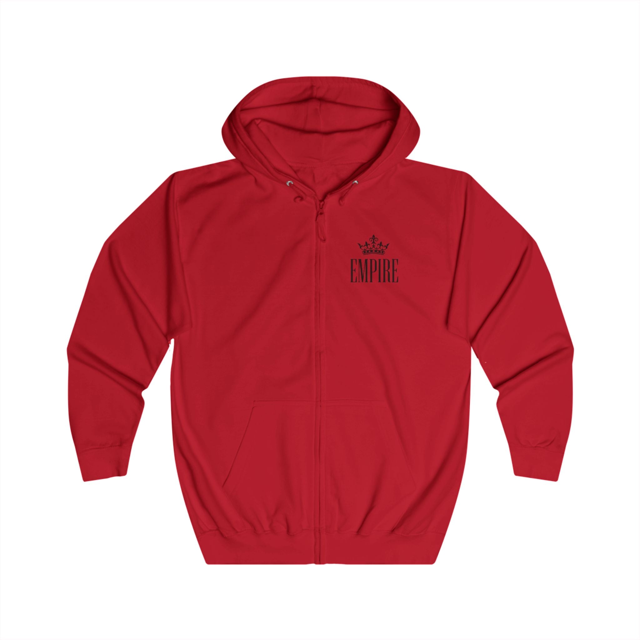 EMPIRE Crown Rose Full Zip Hoodie — Elegant Women's Hoodie