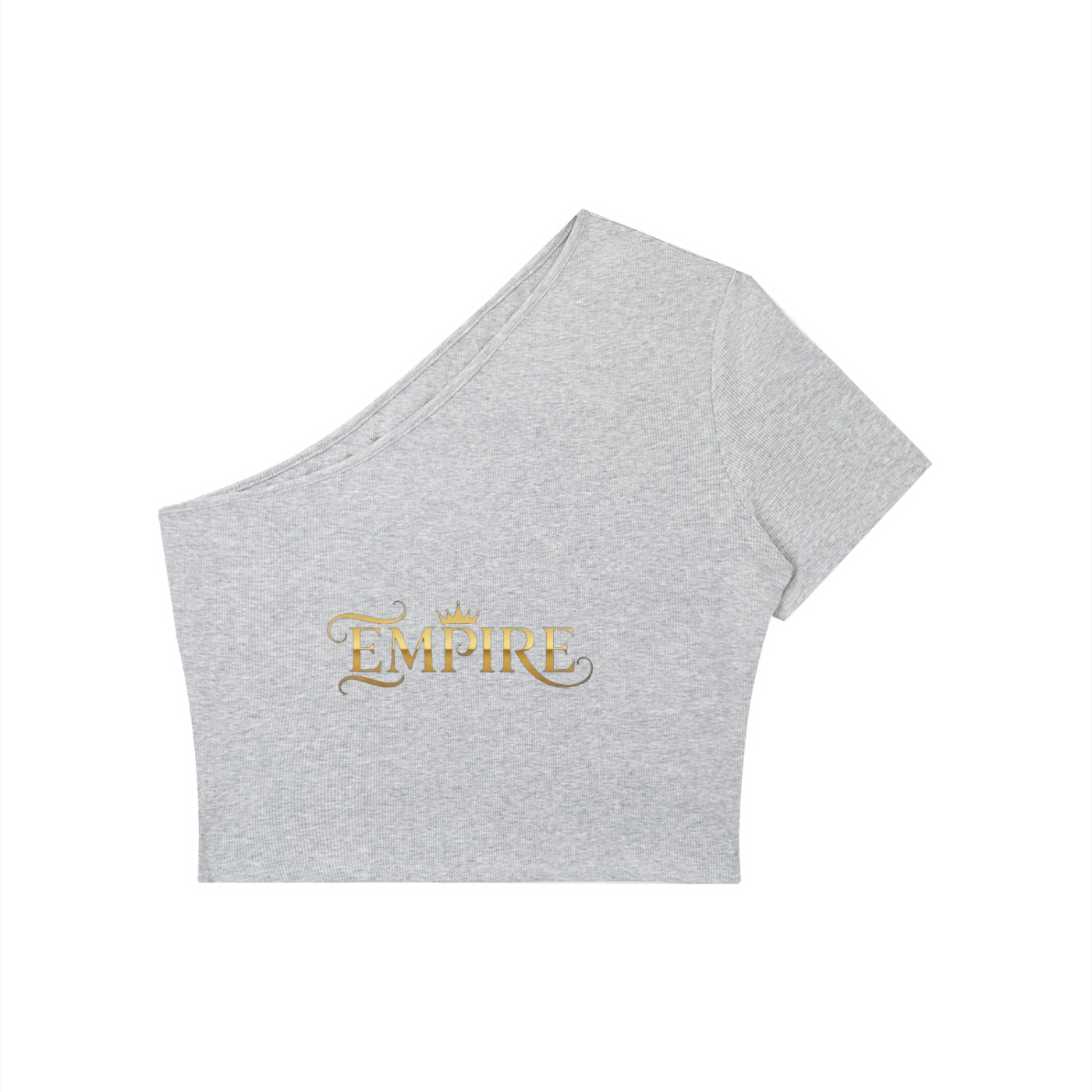 EMPIRE One-Shoulder Crop T-Shirt — Premium Women's Streetwear