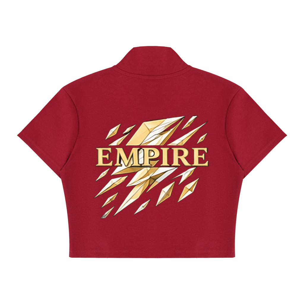 EMPIRE Women's Cropped Full-Zip Top — Voltage Prism