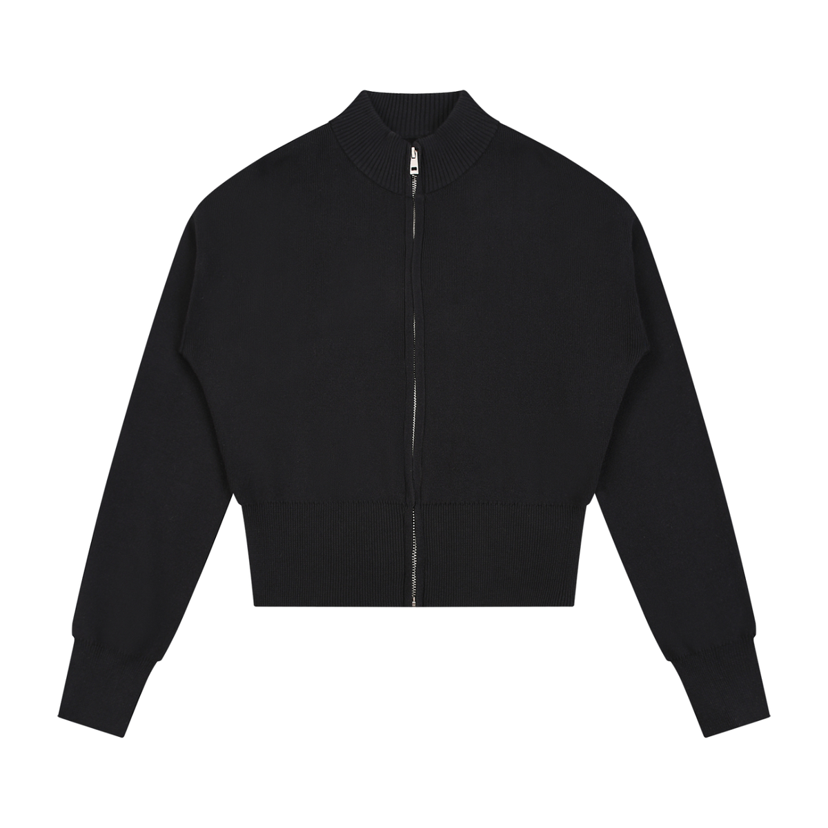 EMPIRE Women's Short Mock-Neck Zip Cardigan — Empire Signature